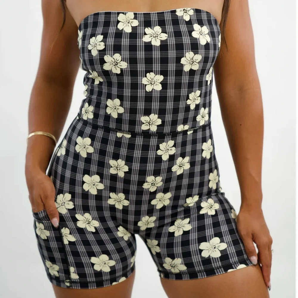 Active By Teal Anu Strapless Romper - Picture 4 of 7